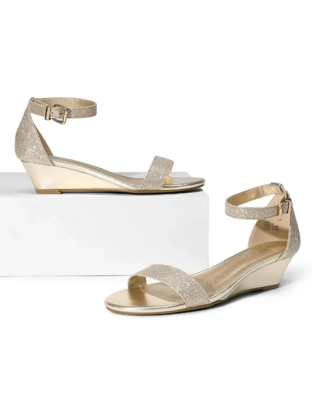 Chic Women's Ankle Strap Low Wedge Sandals - Comfortable & Stylish Footwear